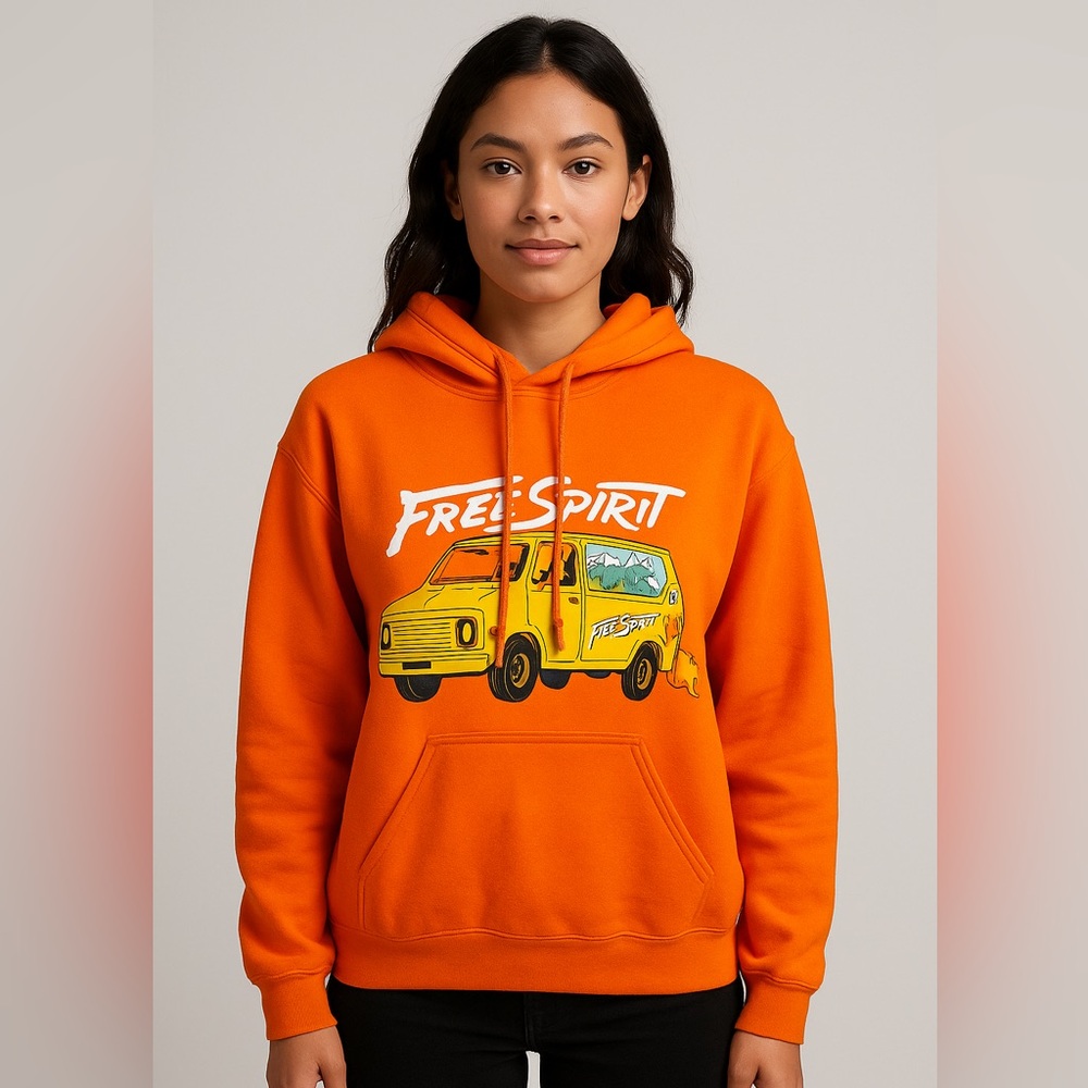 Khalid Free Spirit 2019 Tour Hoodie Orange Graphic Pullover | Size M
